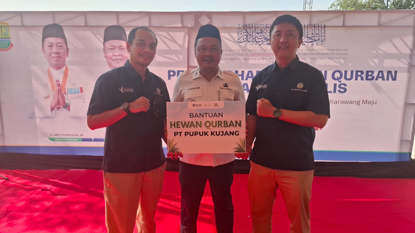 Sambut Idul Adha PT Pupuk Kujang Cikampek Peduli Salurkan Puluhan Hewan Kurban