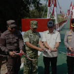 Dandim 0604 Bersama Bupati Karawang Resmikan Jembatan Perintis Garuda