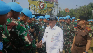 Bupati Karawang Lepas 287 Prajurit Yonif  Para Raider 305 Tengkorak Ke Aprika untuk Misi Perdamaian Dunia